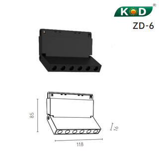 ZD-6 6w magnetic light dimmer double switch