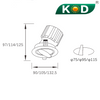 25 W NY-75/95/115down Light Deep Hiding Anti Dazzle Design Is Nou Dazzling