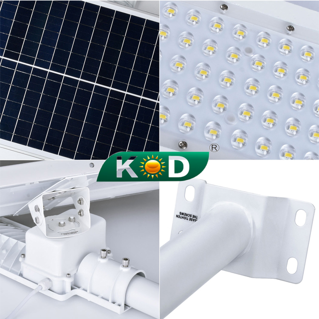 3000Lm CIR more than 80ra with LED Solar Panel Street Light can make the color temperature as customer's need which used aluminium alloy material and made in China
