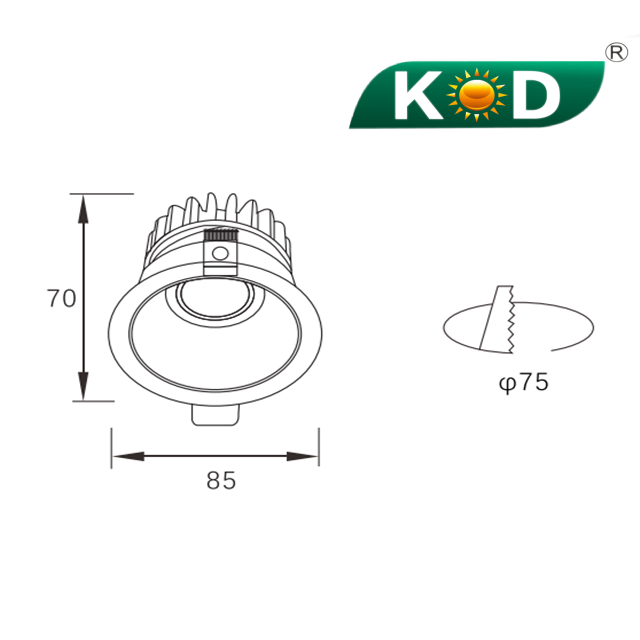 grey/white colorKZ-75 Downlight Bulb Tapes And Downlight Color 